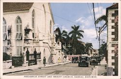 Frederick Street and Trinity Church, Nassau, Bahamas Caribbean Islands Postcard Postcard Postcard