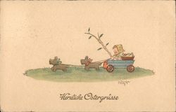 German: Herzliche Ostergrüsse Postcard