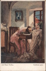 Josef Manes: Svadlena - The seamstress Postcard