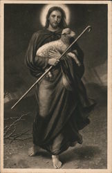 Czech, Jesus with lamb Postcard