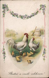 Happy and Merry Easter, "sfastne a avesele velikonoce" With Chicks Postcard Postcard Postcard