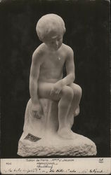 Salon De Paris - Melle J. Jauzion - Abandonne Sculpture & Carving Postcard Postcard Postcard