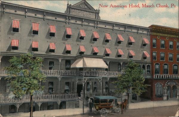 New American Hotel Jim Thorpe, Pa Postcard