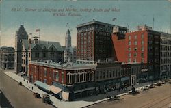 Corner of Douglas and Market, Looking South and West Postcard