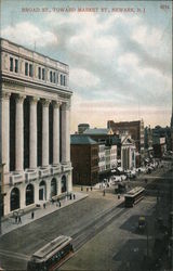 Broad St. Toward Market St. Postcard