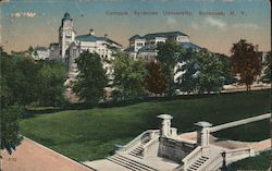 View of the Campus and grounds of Syracuse University New York Postcard Postcard Postcard