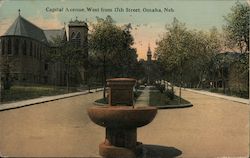 Capital Avenue, West from 17th Street Omaha, NE Postcard Postcard Postcard