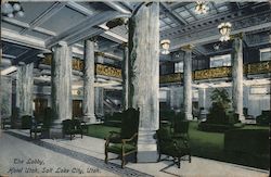 View of The Lobby at the Hotel Utah Postcard