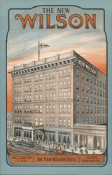 The New Wilson Hotel building, Rates $1.00 and Up Postcard