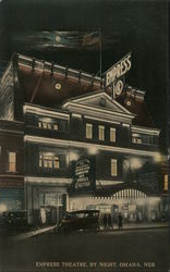 Night view of the Empress Theatre Omaha, NE Postcard Postcard Postcard