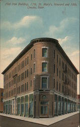 The Flat Iron Building, located at 17th, St. Mary's, Howard and 18th Omaha, NE Postcard Postcard Postcard