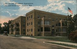 Lorenzen and Woodland Apartments, 21st and Dewey Ave. Omaha, NE Postcard Postcard Postcard