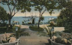 Grounds in fron of Hotel St. catherine Santa Catalina Island, CA Postcard Postcard Postcard