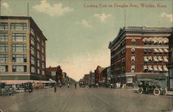 Looking East on Douglas Ave. Wichita, KS Postcard Postcard Postcard