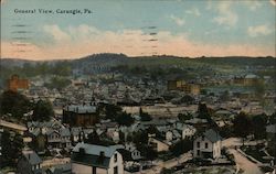 General View Carnegie, PA Postcard Postcard Postcard