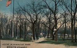 Scene in Riverside Park Wichita, KS Postcard Postcard Postcard