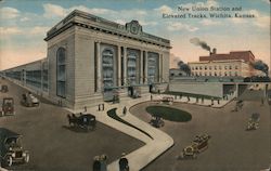 New Union Station and Elevated Tracks Postcard