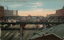 Van Buren Street Viaduct Chicago, IL Postcard Postcard Postcard