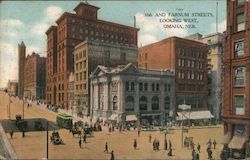 16th and Farnum Streets, Looking West Omaha, NE Postcard Postcard Postcard