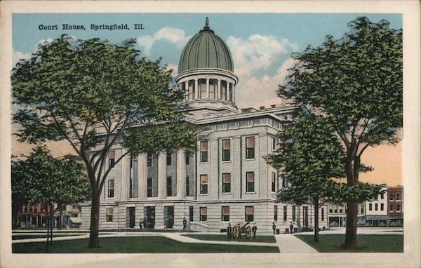Sangamon County Court House Springfield IL Postcard