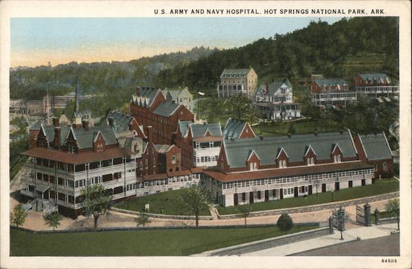 U.S. Army and Navy Hospital Hot Springs National Park, AR Postcard