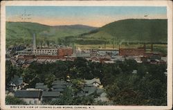 Bird's Eye View of Corning Glass Works New York Postcard Postcard Postcard