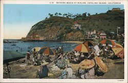 Bathing Beach at Avalon Postcard