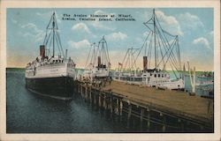 The Avalon Steamers at Wharf California Postcard Postcard Postcard