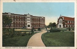 Immanuel Hospital and Church Omaha, NE Postcard Postcard Postcard