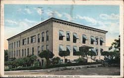 NIcholas Senn Hospital, Park Ave. and Dewey Ave. Omaha, NE Postcard Postcard Postcard