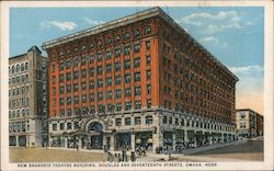 New Brandeis Theatre Building, Douglas and Seventeenth Streets Omaha, NE Postcard Postcard Postcard