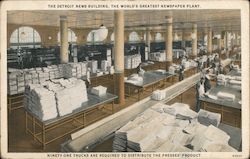 The Detroit News Building, The World's Greatest Newspaper Plant Postcard