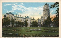 Main Building, State Hospital Postcard