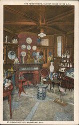 The Tower Room, Oldest House in the U.S. Postcard