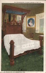 Old Spanish Bed, Oldest Bed in the U.S. St. Augustine, FL Postcard Postcard Postcard