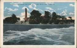 City Power House and Dam on Seosho River Postcard