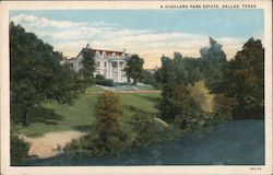 A Highland Park Estate Dallas, TX Postcard Postcard Postcard