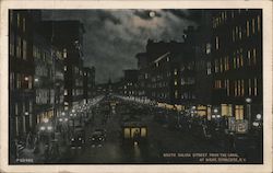 South Salina Street from the Canal at Night Syracuse, NY Postcard Postcard Postcard