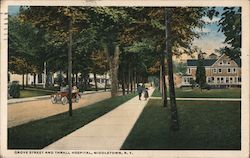 Grove Street and Thrall Hospital Postcard