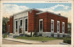 U.S. Post Office Ellwood City, PA Postcard Postcard Postcard