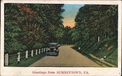 Scenic Road View Postcard