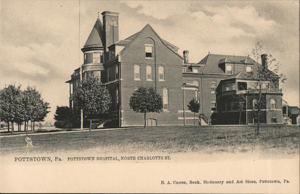 Pottstown Hospital, North Charlotte Street Pennsylvania Postcard