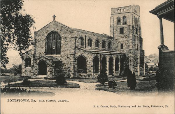 Hill School Chapel Pottstown, PA Postcard