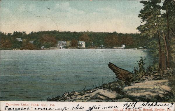 Fairview Lake Paupack, PA Postcard