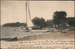 Kidders Ferry Ferry on Cayuga Lake Ovid, NY Postcard Postcard Postcard