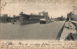 Entrance to Buffalo Harbor Postcard