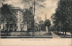 Corner of Delaware and North Streets Buffalo, NY Postcard Postcard Postcard