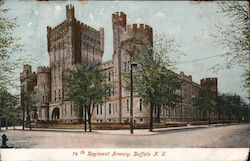 74th Regiment Armory Buffalo, NY Postcard Postcard Postcard