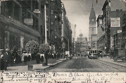 Main St. West from 10th St. Postcard