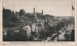 Central Avenue and Bath House Row, Looking South From Dugan-Stewart Building Postcard